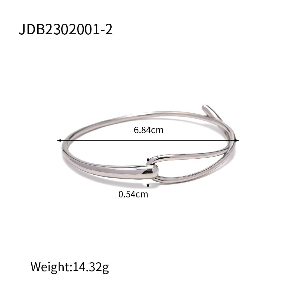 Minimalist Stainless Steel Bracelet for Women – Modern INS Style Jewelry