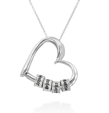 Personalized Heart Necklace for Women – Custom Name Pendant Jewelry Gift