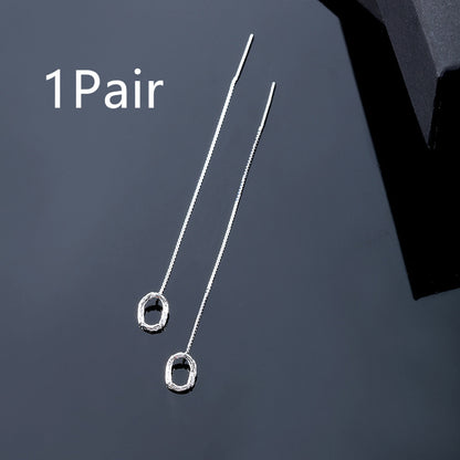 26-Letter Drop Earrings in 925 Sterling Silver – Minimalist Jewelry for Women