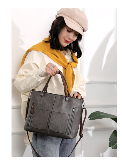 Retro Large-capacity Handbags Simple Crossbody Shoulder Bags For Women