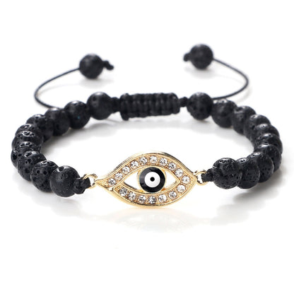 Devil’s Eye Micro Zircon-Inlaid Bracelet for Women – Elegant Protective Jewelry