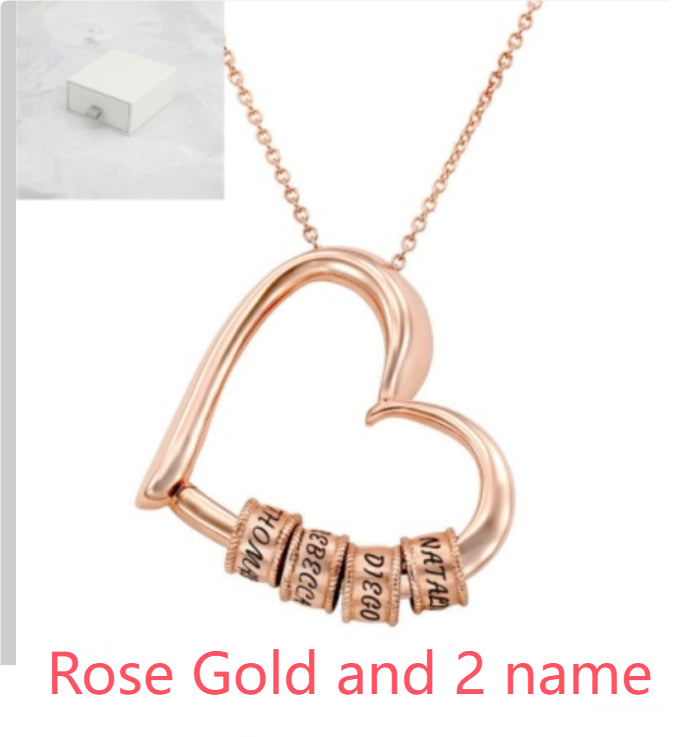 Personalized Heart Necklace for Women – Custom Name Pendant Jewelry Gift