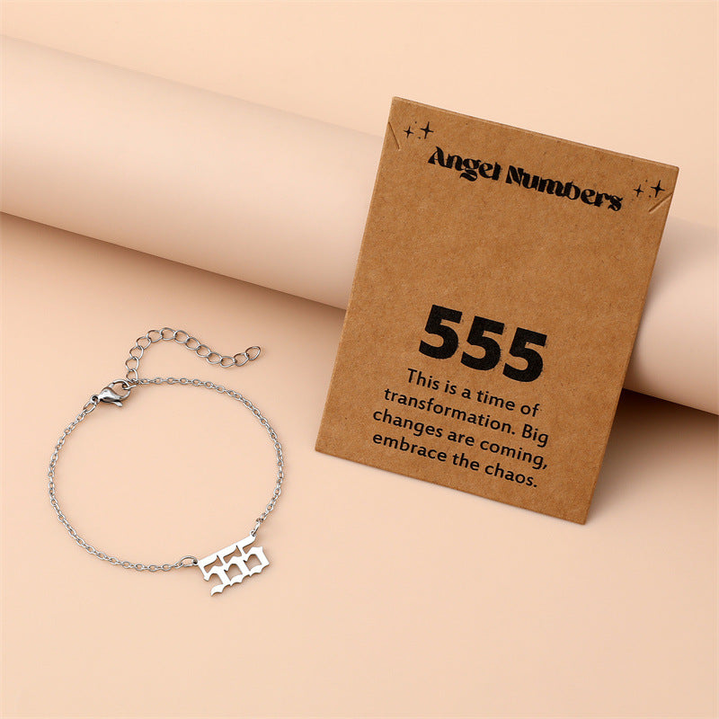 Angel Engraved Stainless Steel Bracelet for Women – Creative Spiritual Jewelry