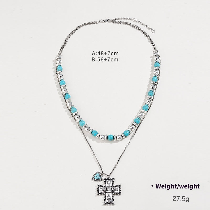 Semi-Precious Stone Beaded Twin Earrings for Women – Minimalist Jewelry