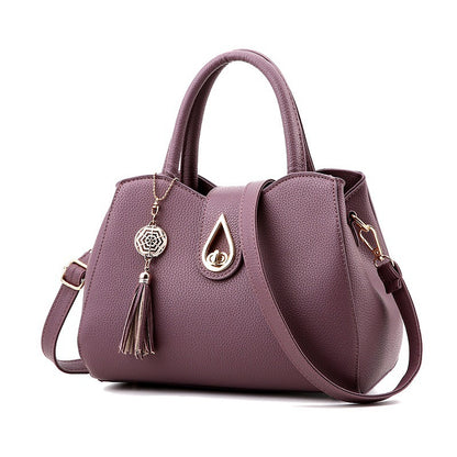 PU Leather Tote Bag for Women – High-Quality Tassel Handbag & Shoulder Bag
