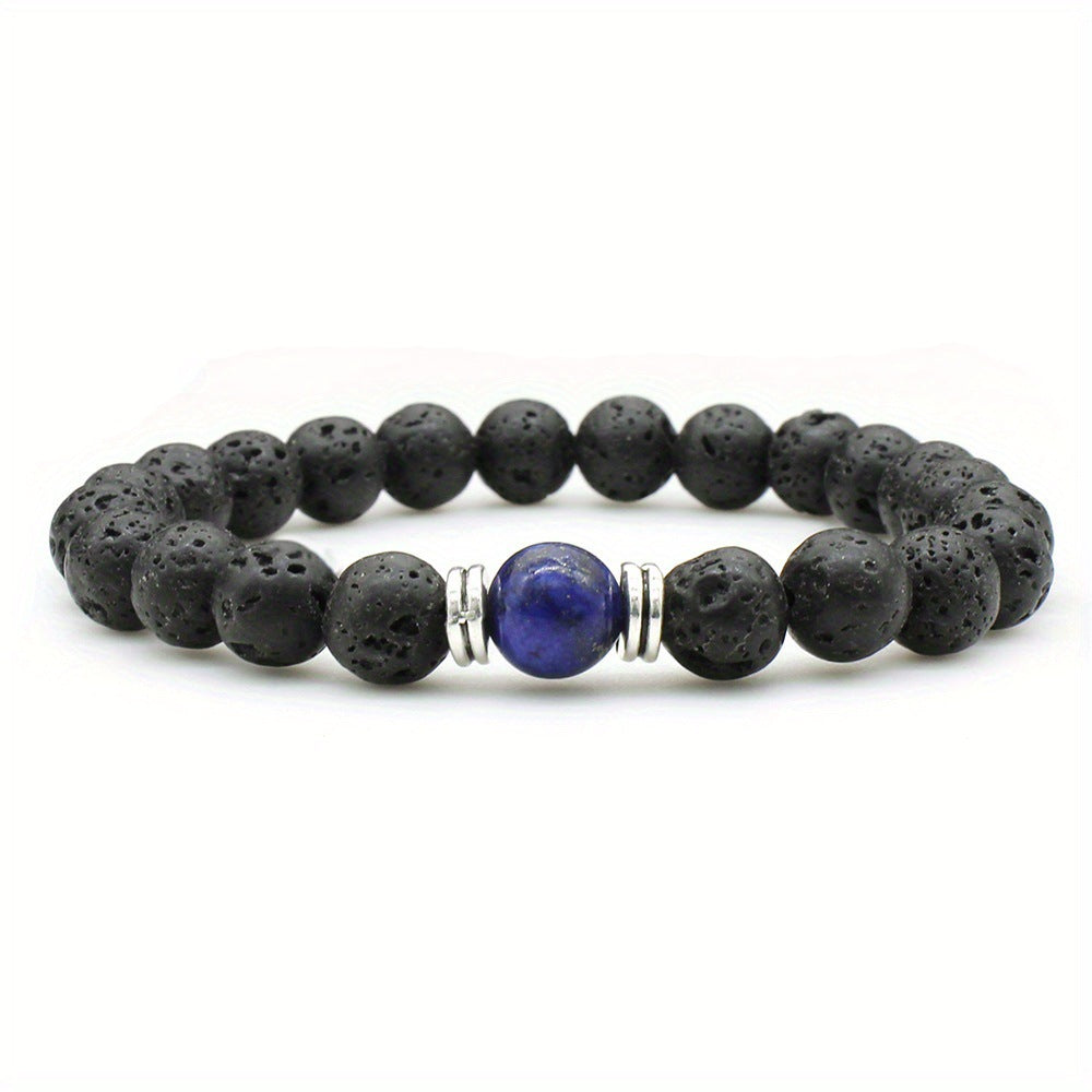 Trendy Volcanic Rock Bracelet – Unisex Natural Stone Jewelry