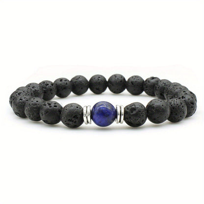 Trendy Volcanic Rock Bracelet – Unisex Natural Stone Jewelry