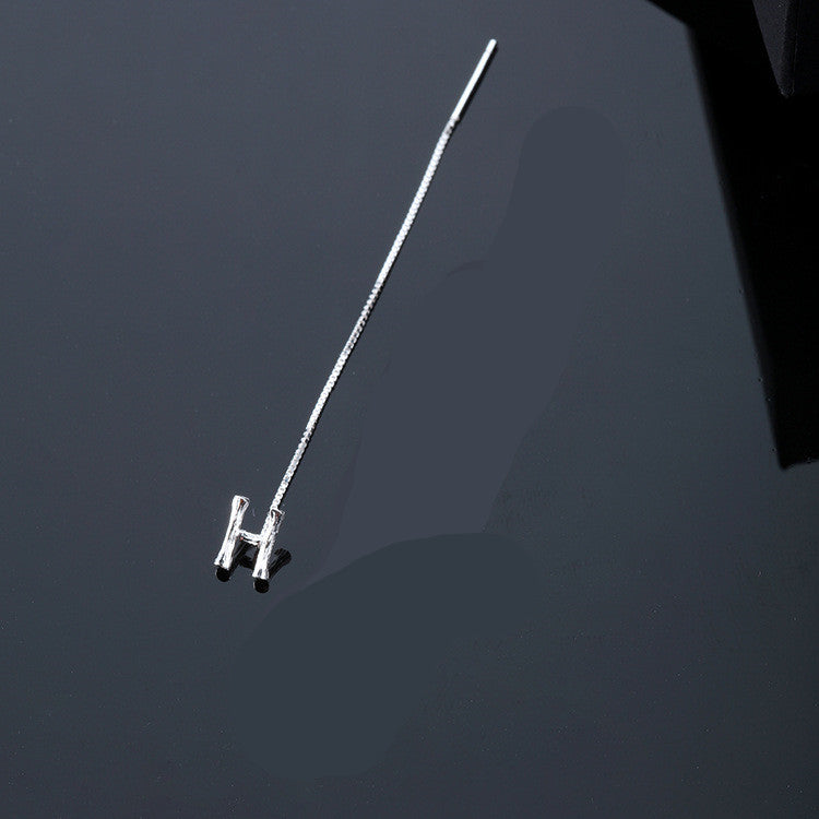 26-Letter Drop Earrings in 925 Sterling Silver – Minimalist Jewelry for Women