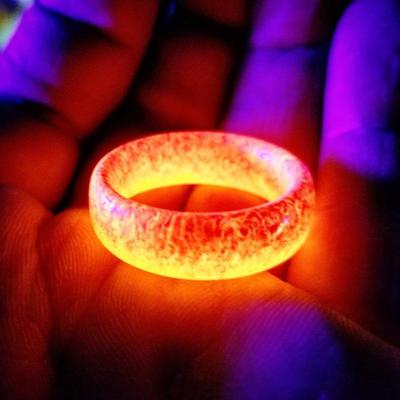 Luminous Purple & Blue Ring – Glow-in-the-Dark Jewelry for Men & Women