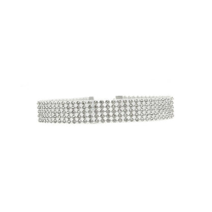 Full Crystal Rhinestone Choker Necklace for Women – Elegant Wedding Jewelry