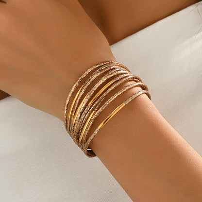 Layered Magnetic Vintage Leather Bracelet for Women – Stylish Therapeutic Jewelry