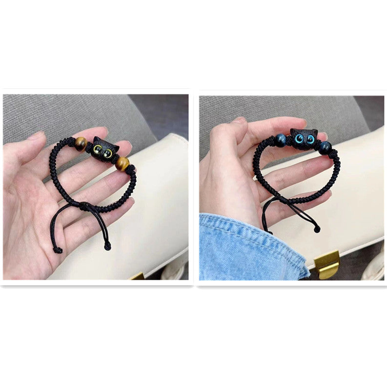 Cute Cat-Themed Beaded Bracelet for Women – Unique Animal Lover Jewelry