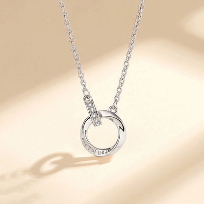925 Silver Mobius Strip Pendant Necklace – Modern Elegant Gift for Women