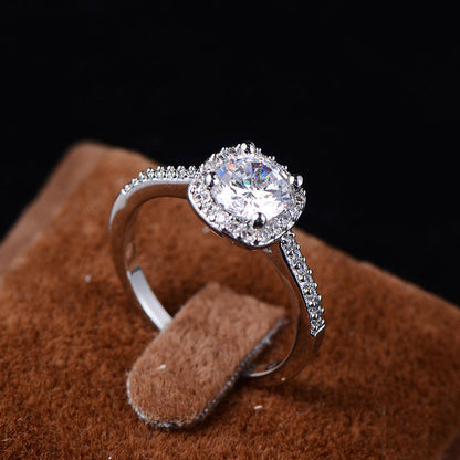 Silver Cubic Zirconia Wedding & Engagement Ring – Luxury Jewelry for Women