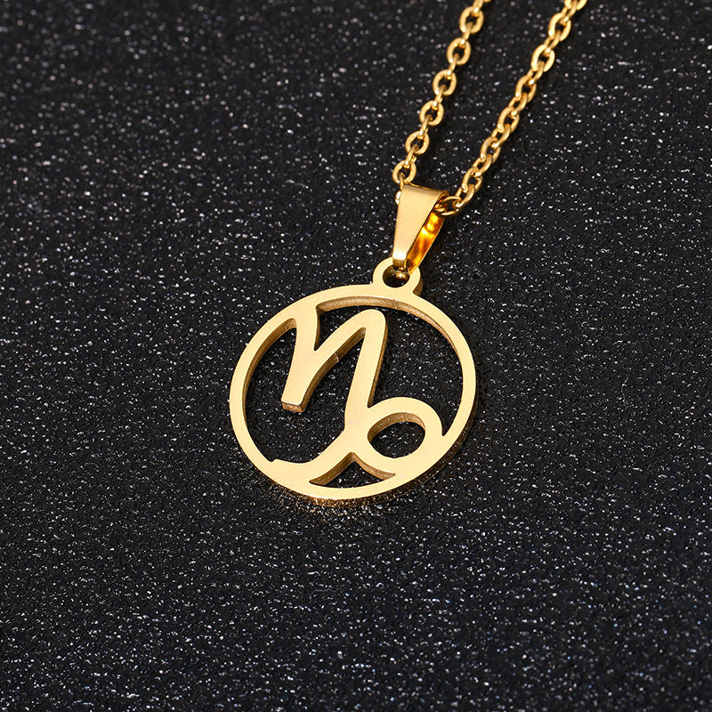 12 Zodiac Sign Pendant Necklace for Women – Gold Plated Horoscope Jewelry