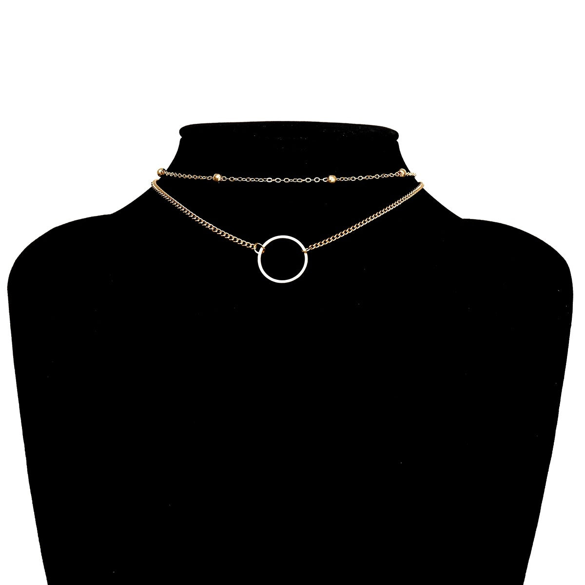 Modern Two-Layer Gold Choker Necklace – Trendy Jewelry for Women