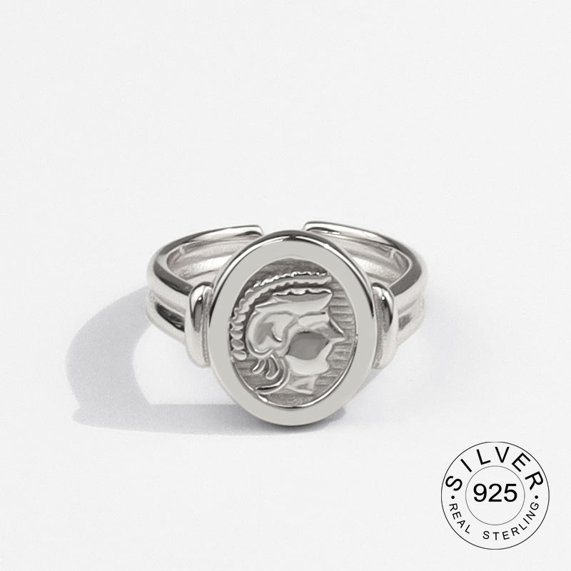 925 Sterling Silver Engagement Ring for Women – Vintage Gold‑Tone Statement Jewelry