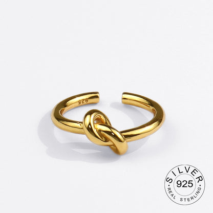 925 Sterling Silver Engagement Ring for Women – Vintage Gold‑Tone Statement Jewelry