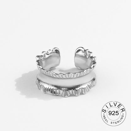 925 Sterling Silver Engagement Ring for Women – Vintage Gold‑Tone Statement Jewelry