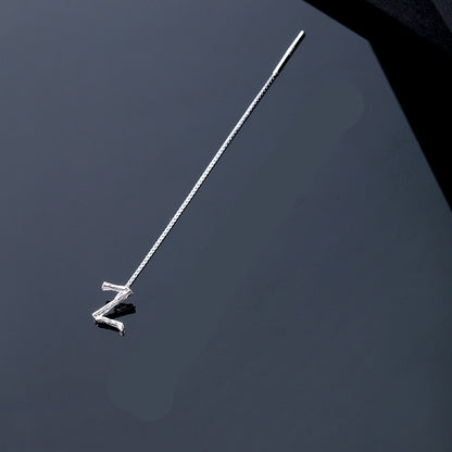 26-Letter Drop Earrings in 925 Sterling Silver – Minimalist Jewelry for Women