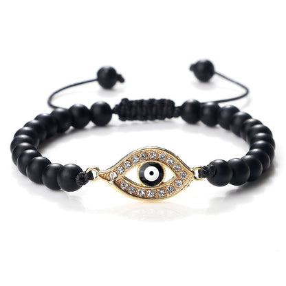 Devil’s Eye Micro Zircon-Inlaid Bracelet for Women – Elegant Protective Jewelry