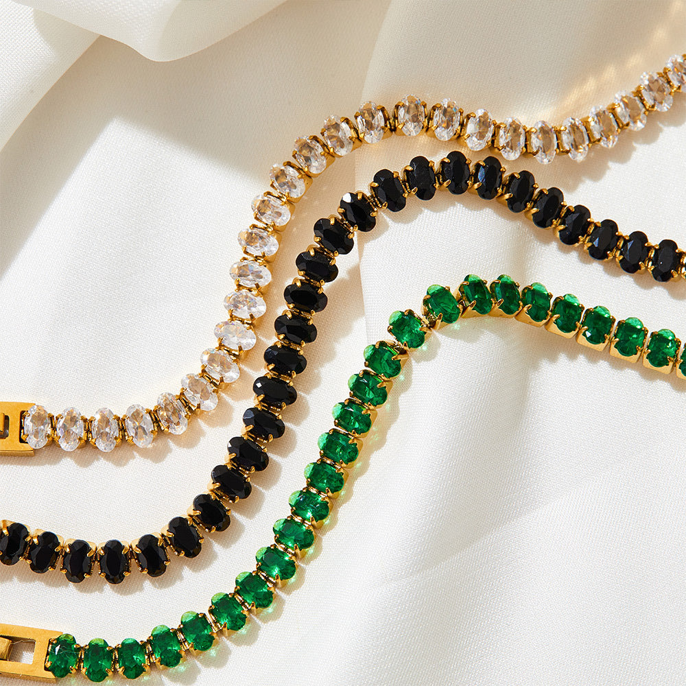 French Vintage Stainless Steel Bracelet for Women – Elegant Retro Jewelry