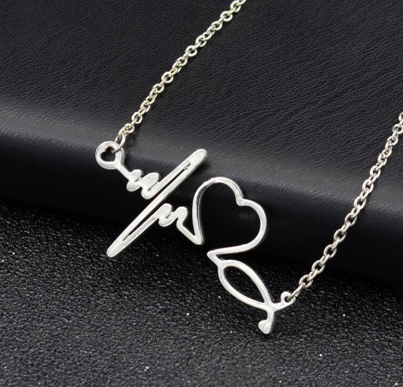 Heartbeat Love Heart Necklace for Women – Elegant Romantic Jewelry