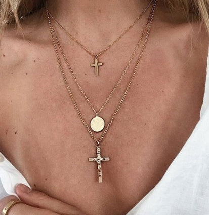 Multilayer Evil Eye Pendant Necklace for Women – Crystal Star & Water Drop Charm