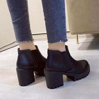 Chunky-heeled Ankle Boots For Women