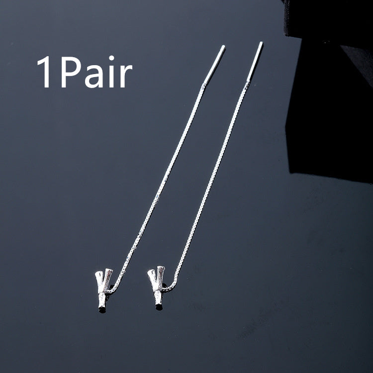 26-Letter Drop Earrings in 925 Sterling Silver – Minimalist Jewelry for Women