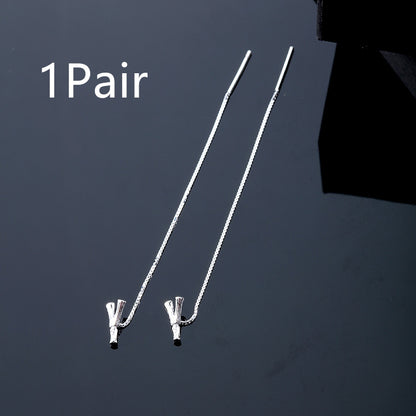 26-Letter Drop Earrings in 925 Sterling Silver – Minimalist Jewelry for Women