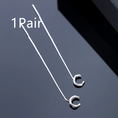 26-Letter Drop Earrings in 925 Sterling Silver – Minimalist Jewelry for Women