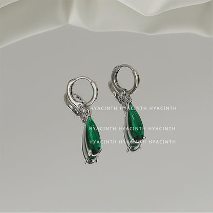 Emerald Marquise Zircon Pendant Earrings for Women – Elegant Jewelry