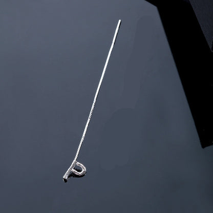 26-Letter Drop Earrings in 925 Sterling Silver – Minimalist Jewelry for Women