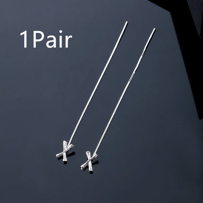 26-Letter Drop Earrings in 925 Sterling Silver – Minimalist Jewelry for Women