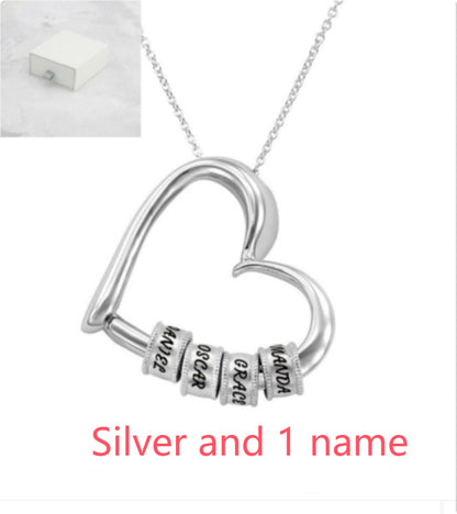Personalized Heart Necklace for Women – Custom Name Pendant Jewelry Gift