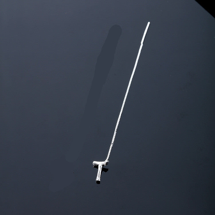 26-Letter Drop Earrings in 925 Sterling Silver – Minimalist Jewelry for Women