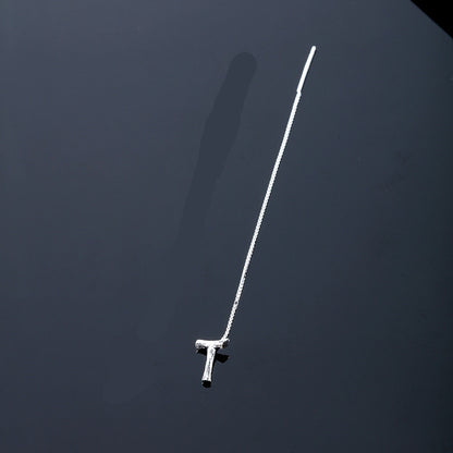 26-Letter Drop Earrings in 925 Sterling Silver – Minimalist Jewelry for Women