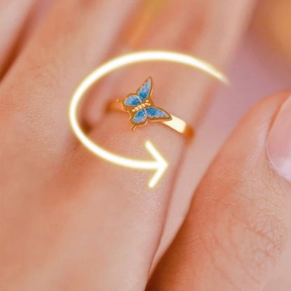 Rotating Finger Spinner Anxiety Ring – Fidget Stress Relief Jewelry for Women