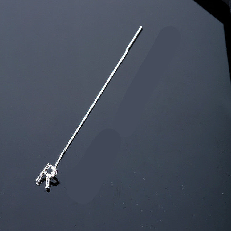 26-Letter Drop Earrings in 925 Sterling Silver – Minimalist Jewelry for Women