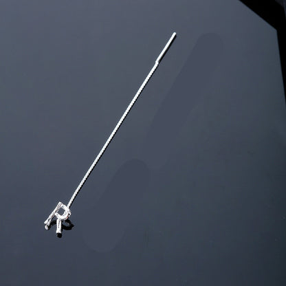 26-Letter Drop Earrings in 925 Sterling Silver – Minimalist Jewelry for Women