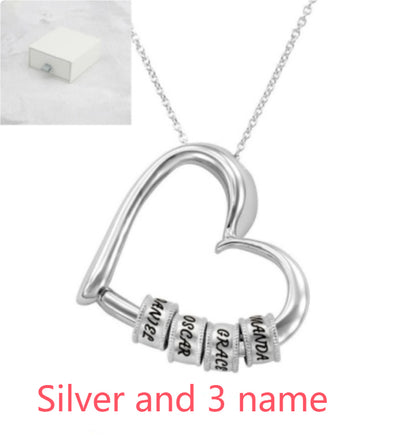 Personalized Heart Necklace for Women – Custom Name Pendant Jewelry Gift