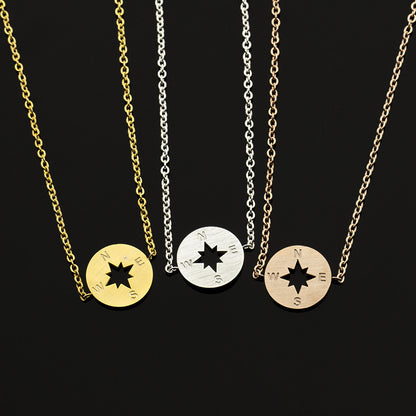Compass Bracelet for Women – Stainless Steel Chain, Symbol of Direction & Strength