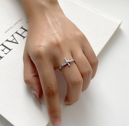 Simple Copper Cross Ring – Fashion Jewelry for Women & Girls