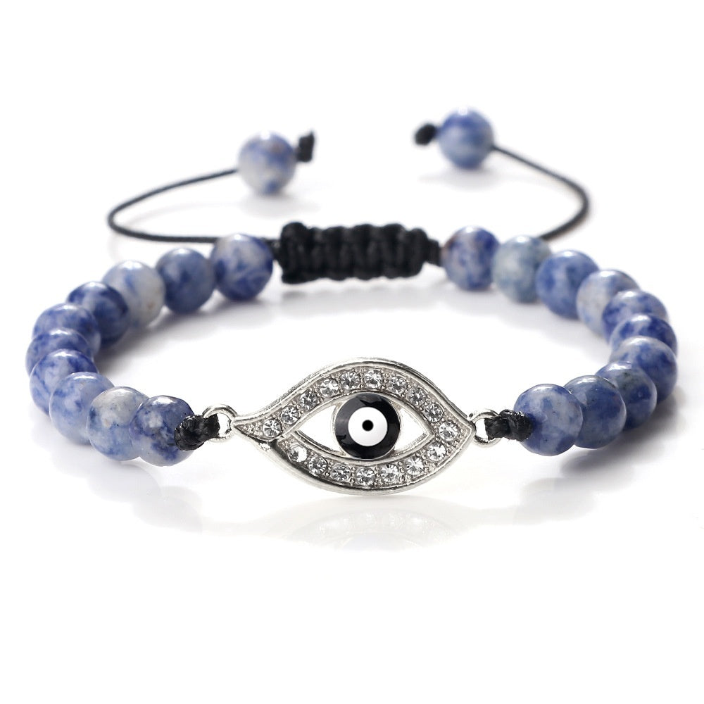 Devil’s Eye Micro Zircon-Inlaid Bracelet for Women – Elegant Protective Jewelry