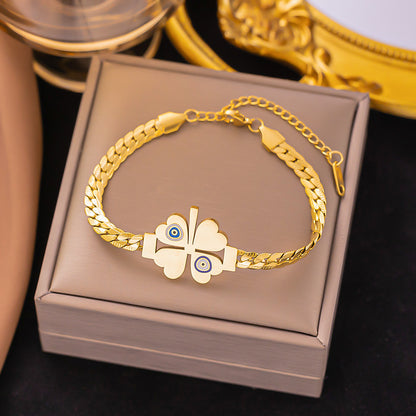 Woven Titanium Steel Bracelet for Women – Durable Chic Jewelry