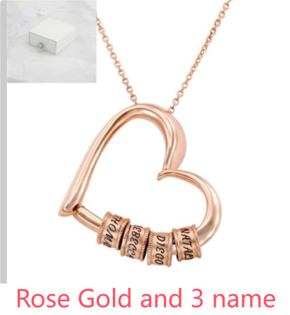 Personalized Heart Necklace for Women – Custom Name Pendant Jewelry Gift