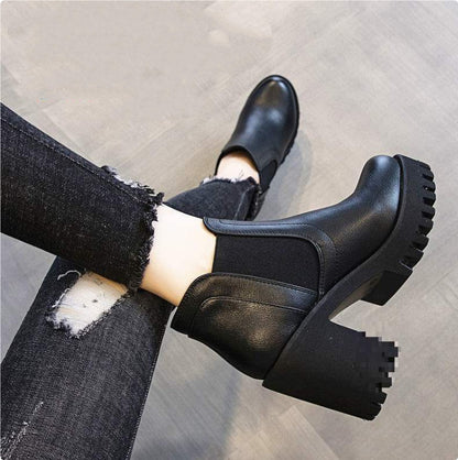 Chunky-heeled Ankle Boots For Women