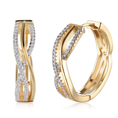 Diamond Line-Shaped Earrings for Women – Minimalist Jewelry