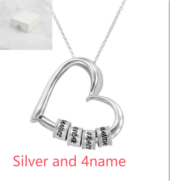 Personalized Heart Necklace for Women – Custom Name Pendant Jewelry Gift